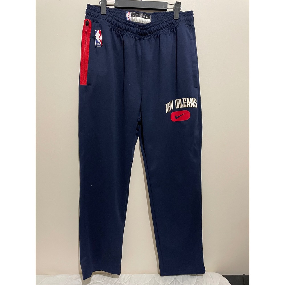 Nike NBA New Orleans Pelicans Showtime Therma Flex Pants Navy Blue Mens Large